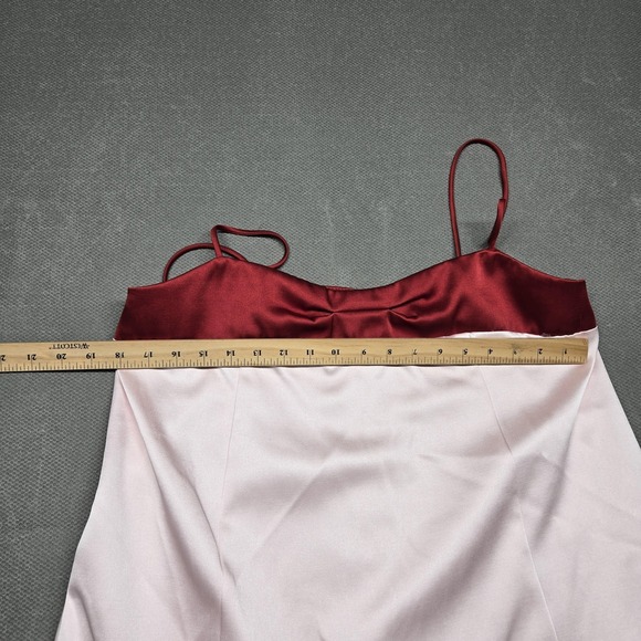 Free People Tank Womens Large Pink Satin Camisole Sweetheart Lined Pockets - Picture 11 of 16